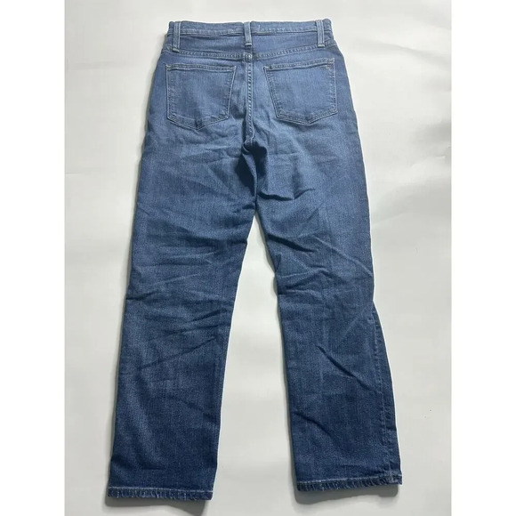 Madewell Jeans Women's 27 Classic Straight Jean Medium Wash Denim Distressed - Picture 6 of 8